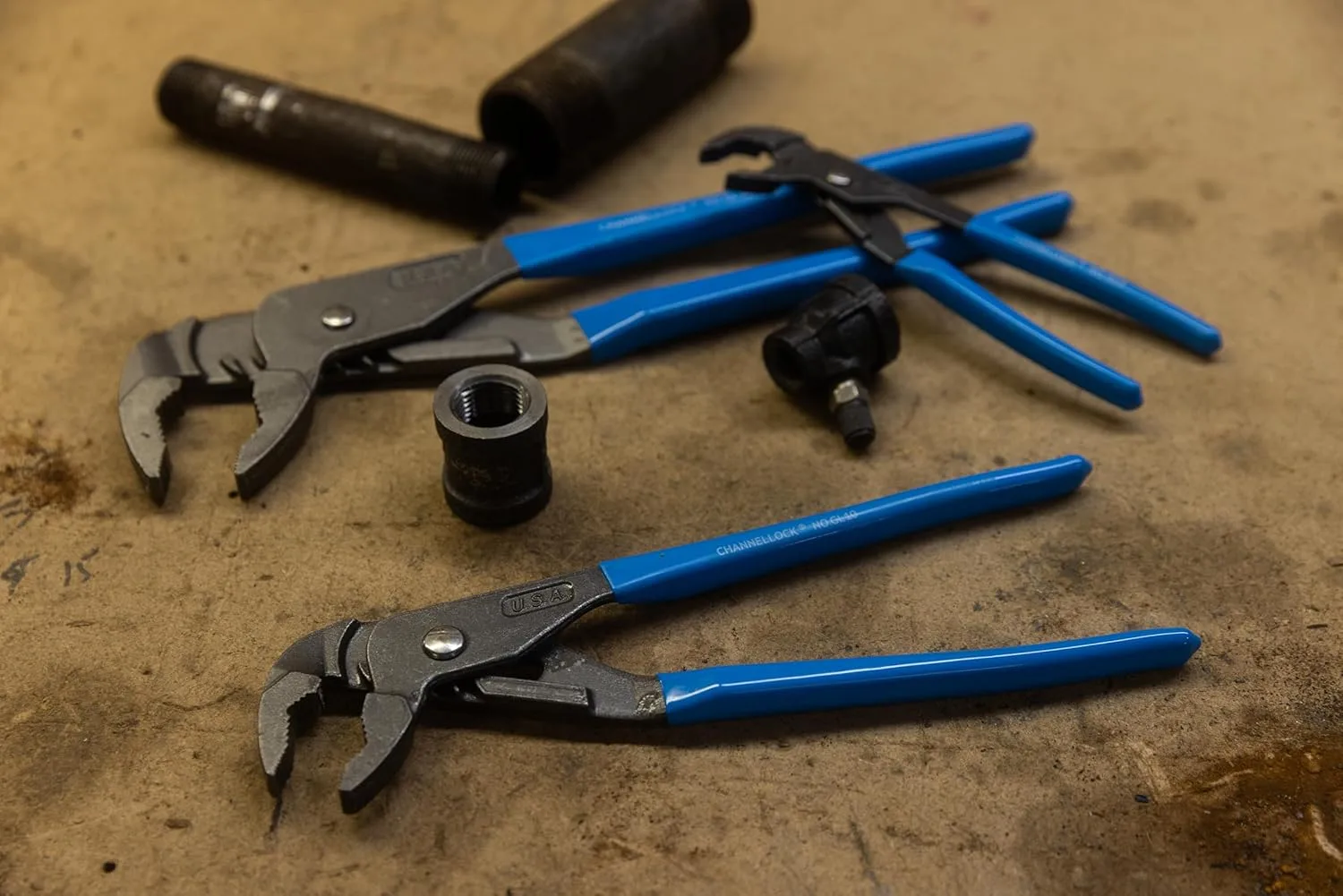 CHANNELLOCK GLS-3 3-Piece GRIPLOCK Tongue & Groove Pliers Set, 6.5", 9.5", 12.5" Water Pump Pliers