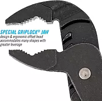 CHANNELLOCK GLS-3 3-Piece GRIPLOCK Tongue & Groove Pliers Set, 6.5", 9.5", 12.5" Water Pump Pliers