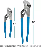 CHANNELLOCK, GS-1, 2PC #420&426 Tounge & Groove Pliers in Gift Box