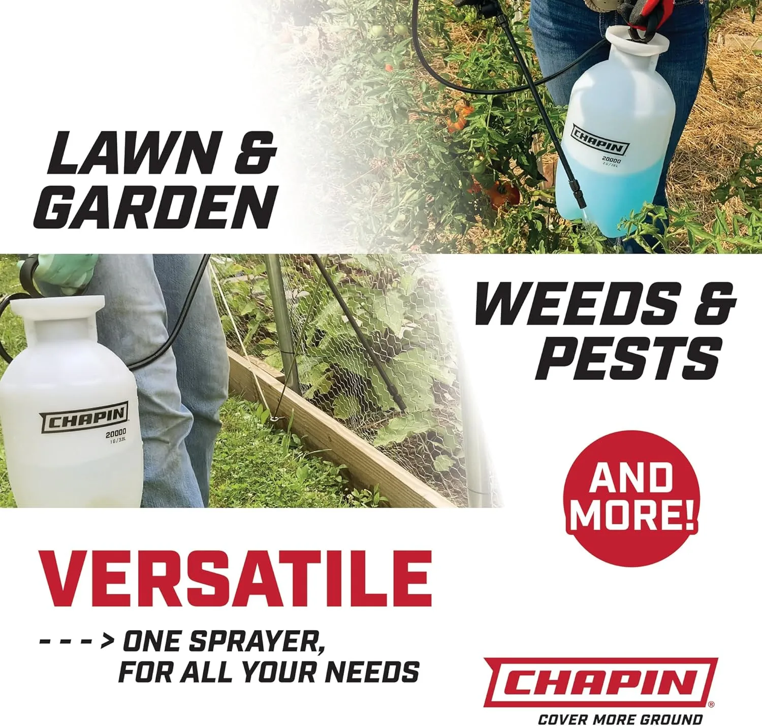 CHAPINO Pump Sprayer with SureSpray Anti-Clog Filter