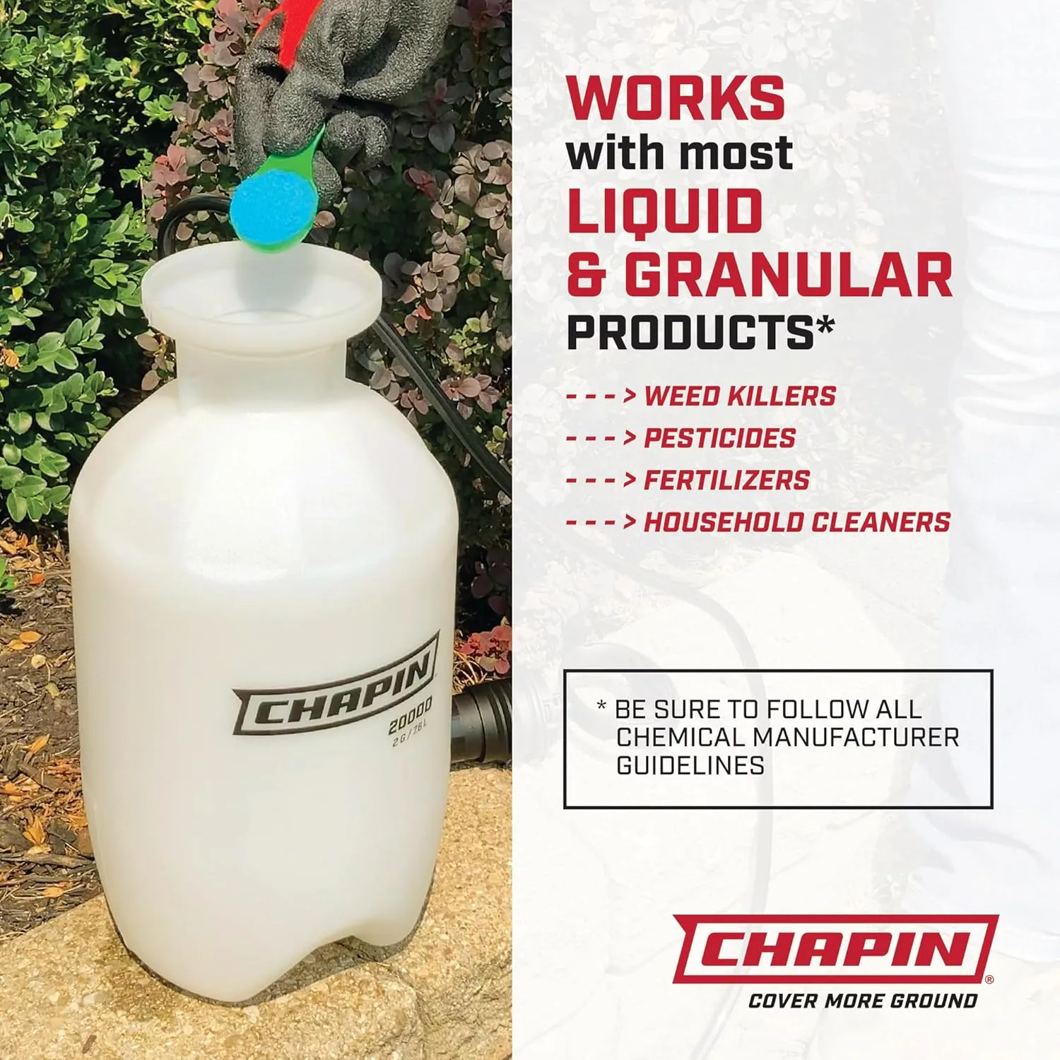 CHAPINO Pump Sprayer with SureSpray Anti-Clog Filter