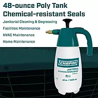 Chapin International 1046 48-Ounce Industrial Cleaner/Degreaser Handheld Pump Sprayer, 48-Ounce, Translucent White, 1 Pack