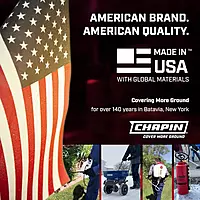 Chapin 1352 Made in The USA 3 Gallon Heavy Duty Tri-Poxy Steel Industrial Metal Tank Sprayer with 18 Inch Brass Wand