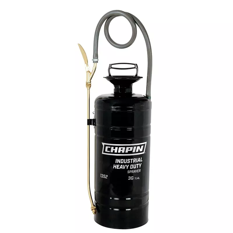 Chapin 1352 Made in The USA 3 Gallon Heavy Duty Tri-Poxy Steel Industrial Metal Tank Sprayer with 18 Inch Brass Wand