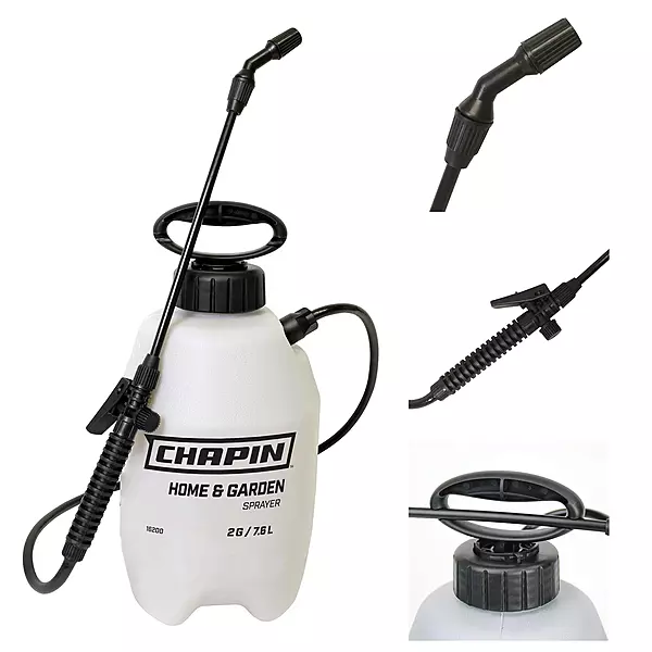 Chapin 16200 2-Gallon Made in USA Garden Pump Sprayer with Ergonomic Handle, Trigger Shut Off