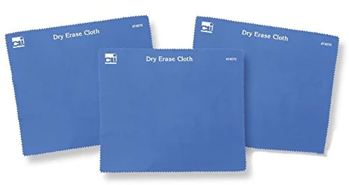 Charles Leonard Reusable Clear Dry Erase Pockets Class Pack, Includes 10 Each of Pockets/Markers/Cloth Erasers (29130)