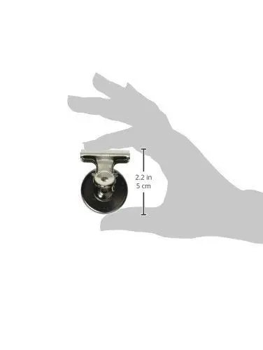 Charles Leonard Spring Clips with Hanging Hole, Magnetic, 1-1/4 Inch, Silver, 24-Pack (68512)