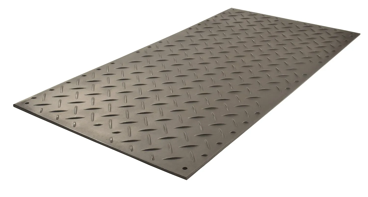 Checkers Industrial Safety Products AM48 1 ea. Alturna Mat, High Density Polyethylene, 4' x 8' x 1/2", Black