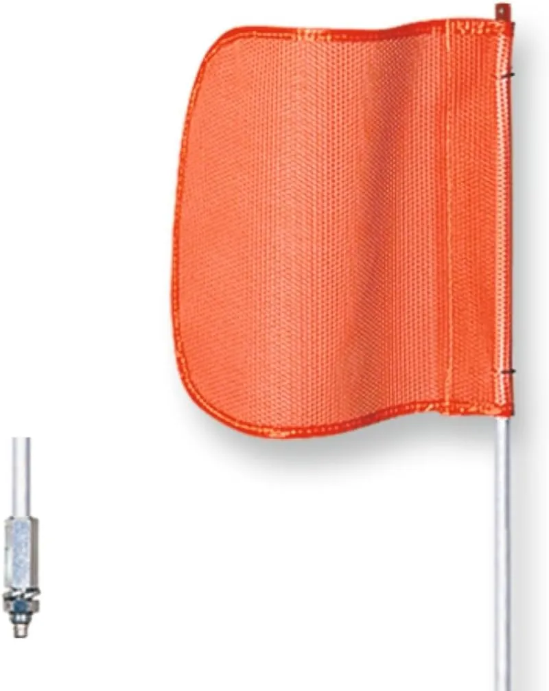 CHECKERS Warning Whips Safety Flags with Threaded Hex Base