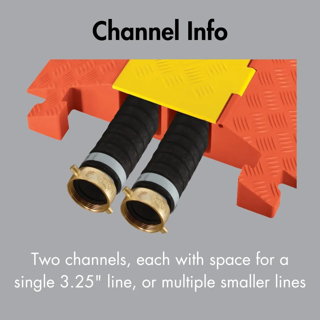 Checkers 2 Channel Industrial Drive Over Cable Protector for 3.25" Lines