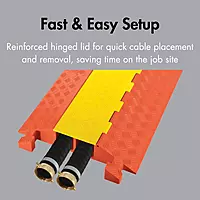 Checkers 2 Channel Industrial Drive Over Cable Protector for 3.25" Lines