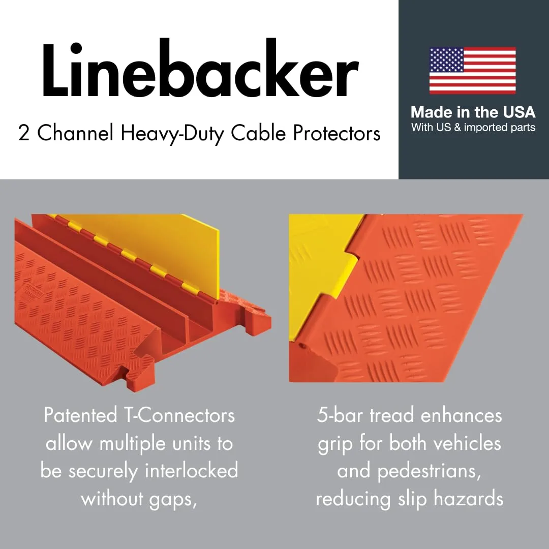 Checkers 2 Channel Industrial Drive Over Cable Protector for 3.25" Lines