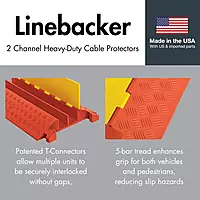 Checkers 2 Channel Industrial Drive Over Cable Protector for 3.25" Lines