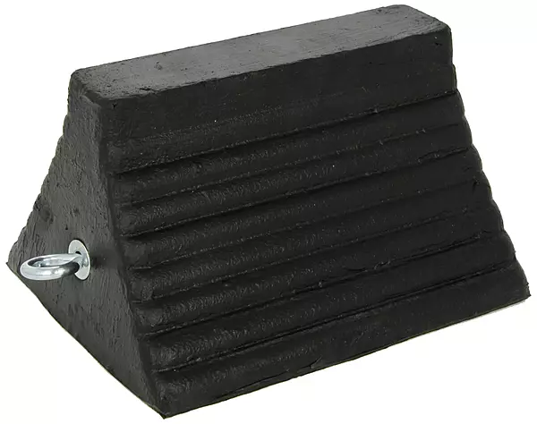 Checkers Industrial Safety Products Roadblock RC815 Rubber Wheel Chock with Void Bottom, Black