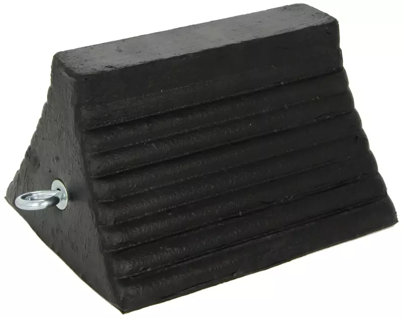 Checkers Industrial Safety Products Roadblock RC815 Rubber Wheel Chock with Void Bottom, Black