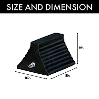 Checkers Industrial Safety Products Roadblock RC815 Rubber Wheel Chock with Void Bottom, Black