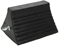 Checkers Industrial Safety Products Roadblock RC815 Rubber Wheel Chock with Void Bottom, Black