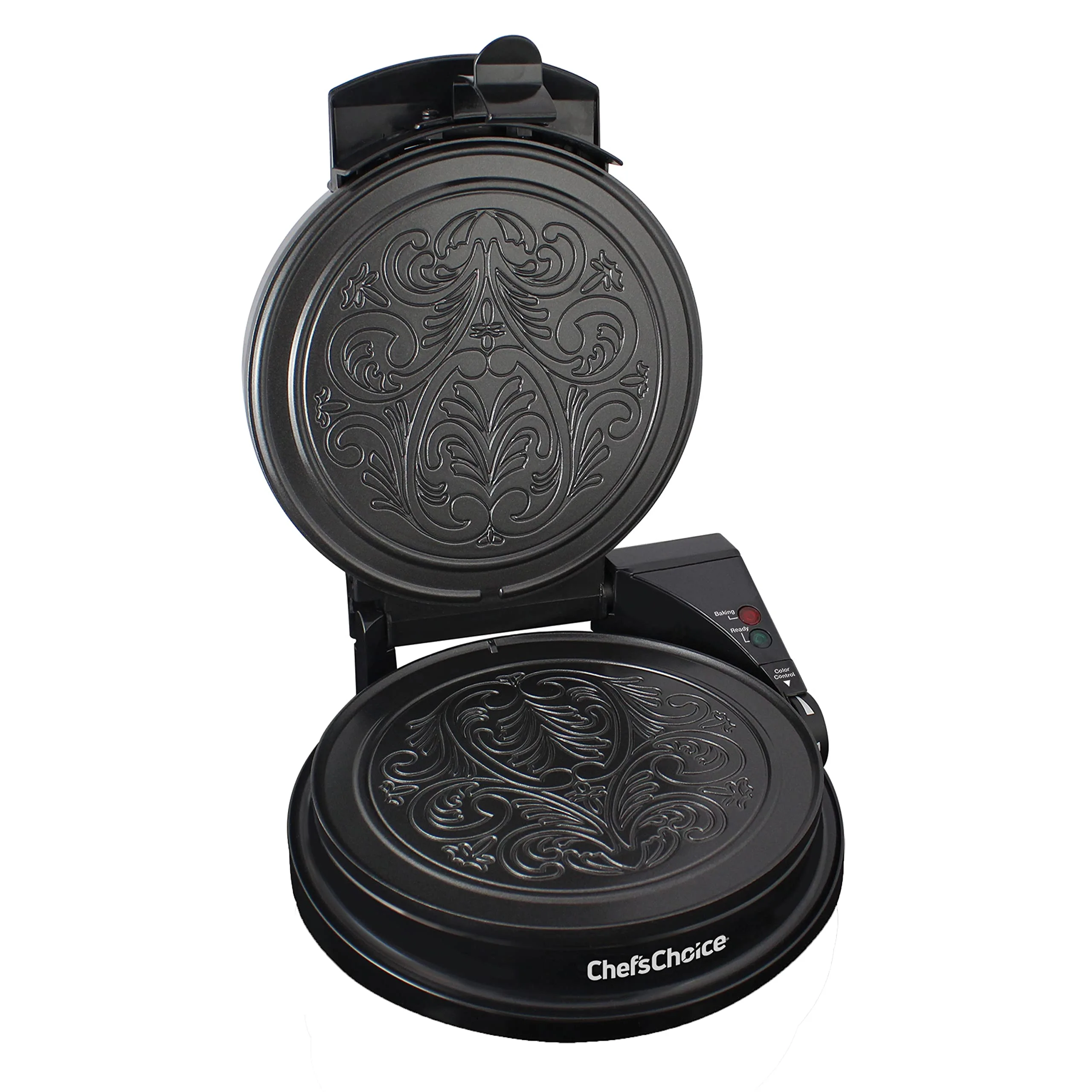 Chef'sChoice KrumKake Maker Features Nonstick Surface and Instant Heat Recovery with Temperature Control and Ready Light