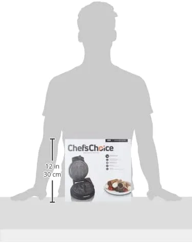 Chef'sChoice KrumKake Maker Features Nonstick Surface and Instant Heat Recovery with Temperature Control and Ready Light