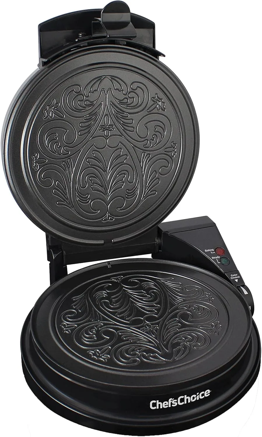 Chef'sChoice KrumKake Maker Features Nonstick Surface and Instant Heat Recovery with Temperature Control and Ready Light
