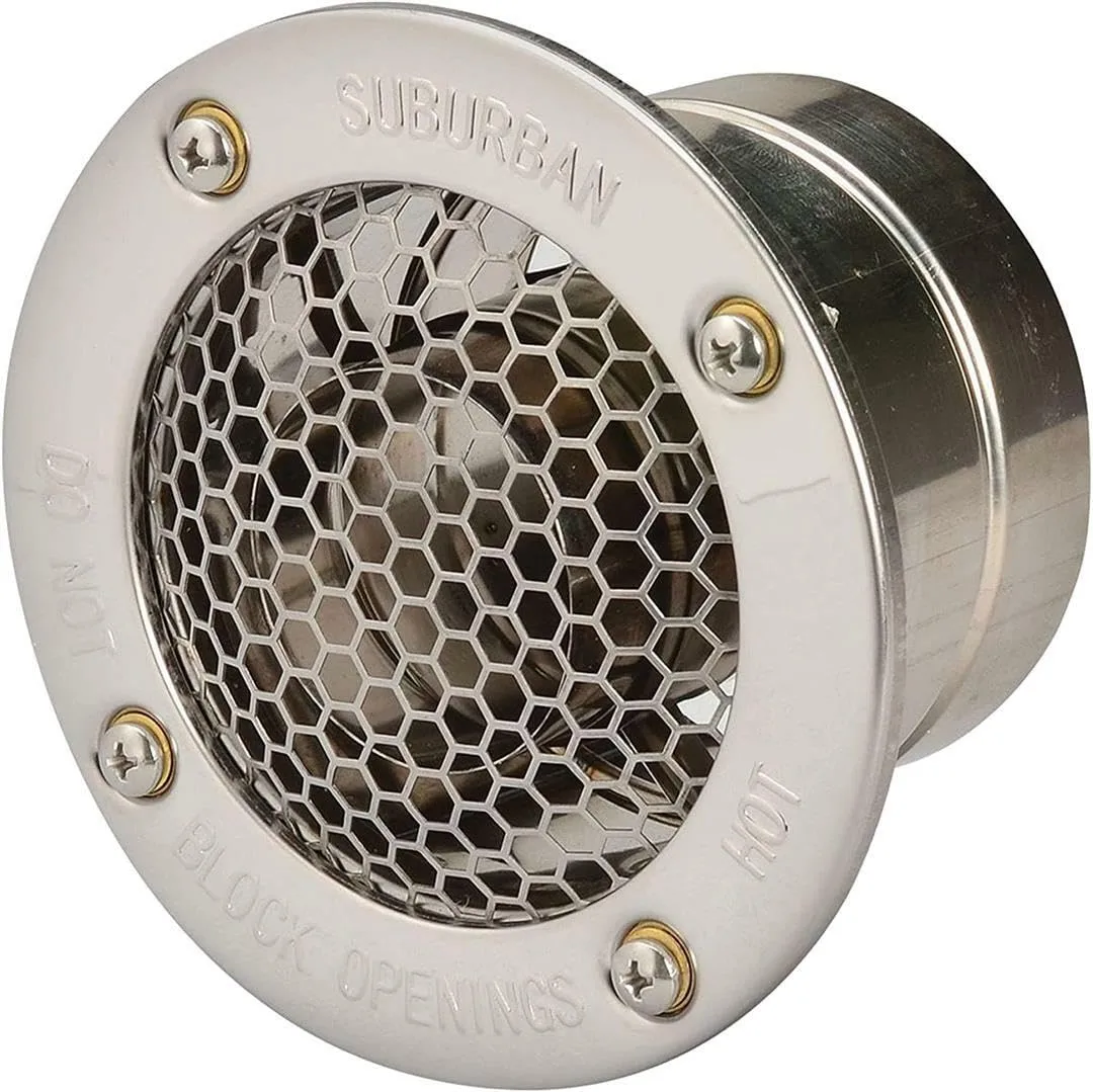 Suburban Chevrolet Nautilus Water Heater Vent Cap - 1" for 0"-1" Wall Thickness