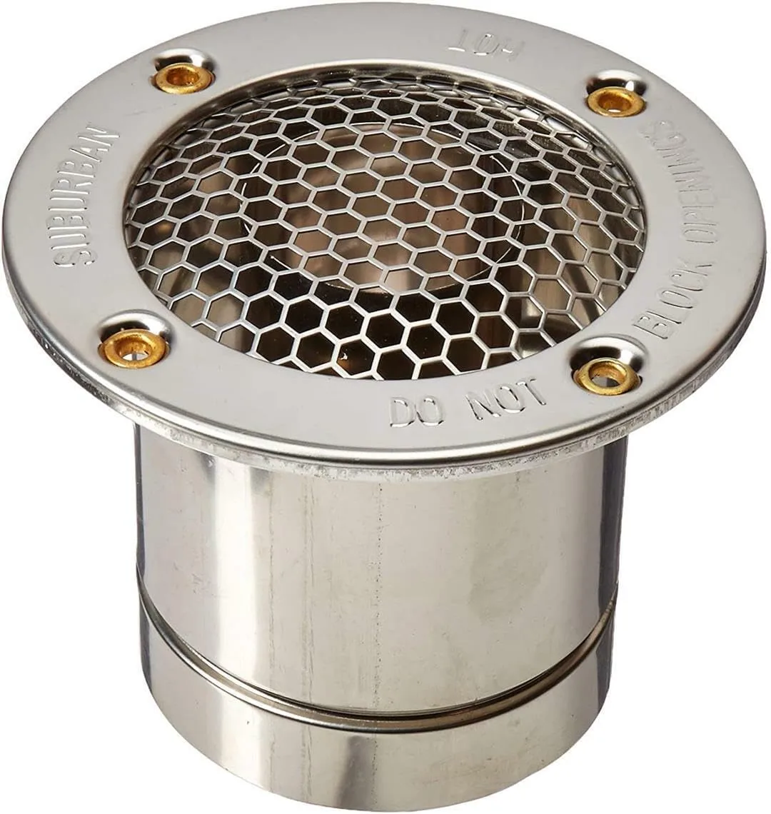 Suburban Chevrolet Nautilus Water Heater Vent Cap - 1" for 0"-1" Wall Thickness