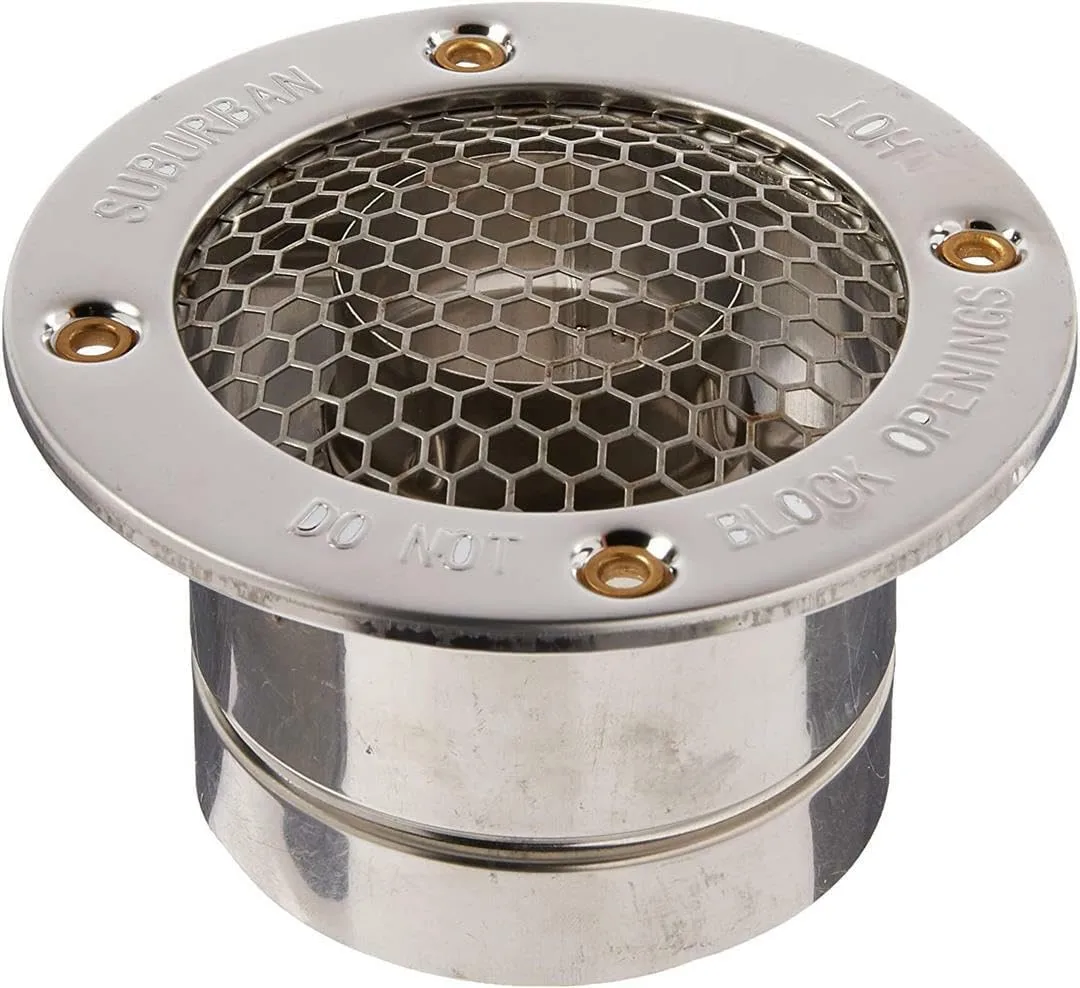 Suburban Chevrolet Nautilus Water Heater Vent Cap - 1" for 0"-1" Wall Thickness