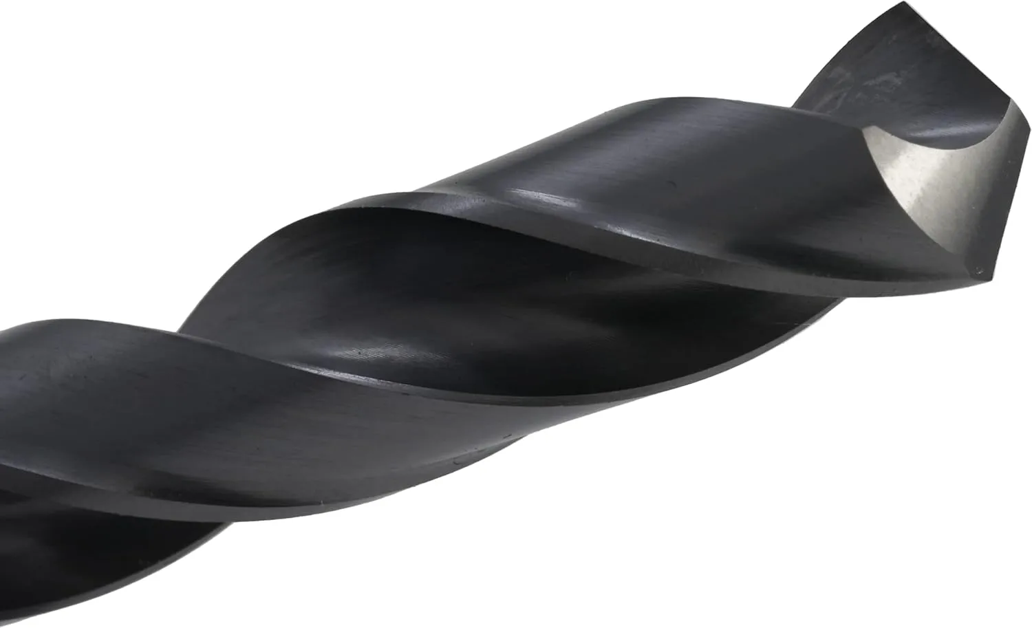 Chicago Latrobe 190 High-Speed Steel Reduced Shank Drill Bit, Black Oxide Finish, Round Shank, 118 Degree Conventional Point