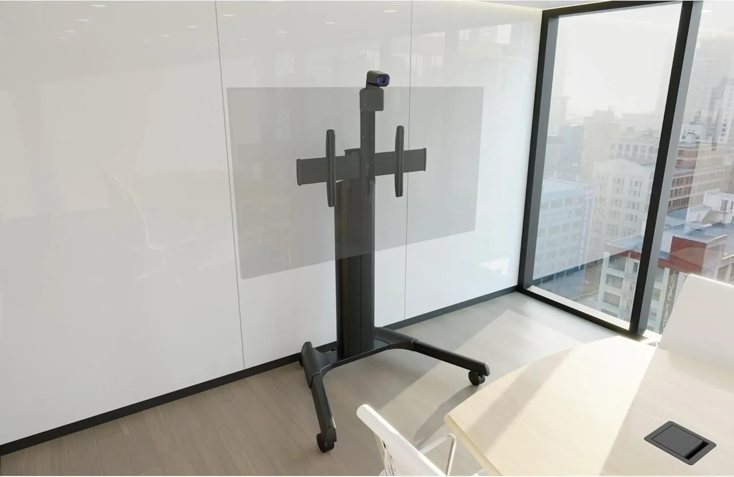 Chief Fusion Adjustable Mobile Display Cart for 42-86in Displays, Black
