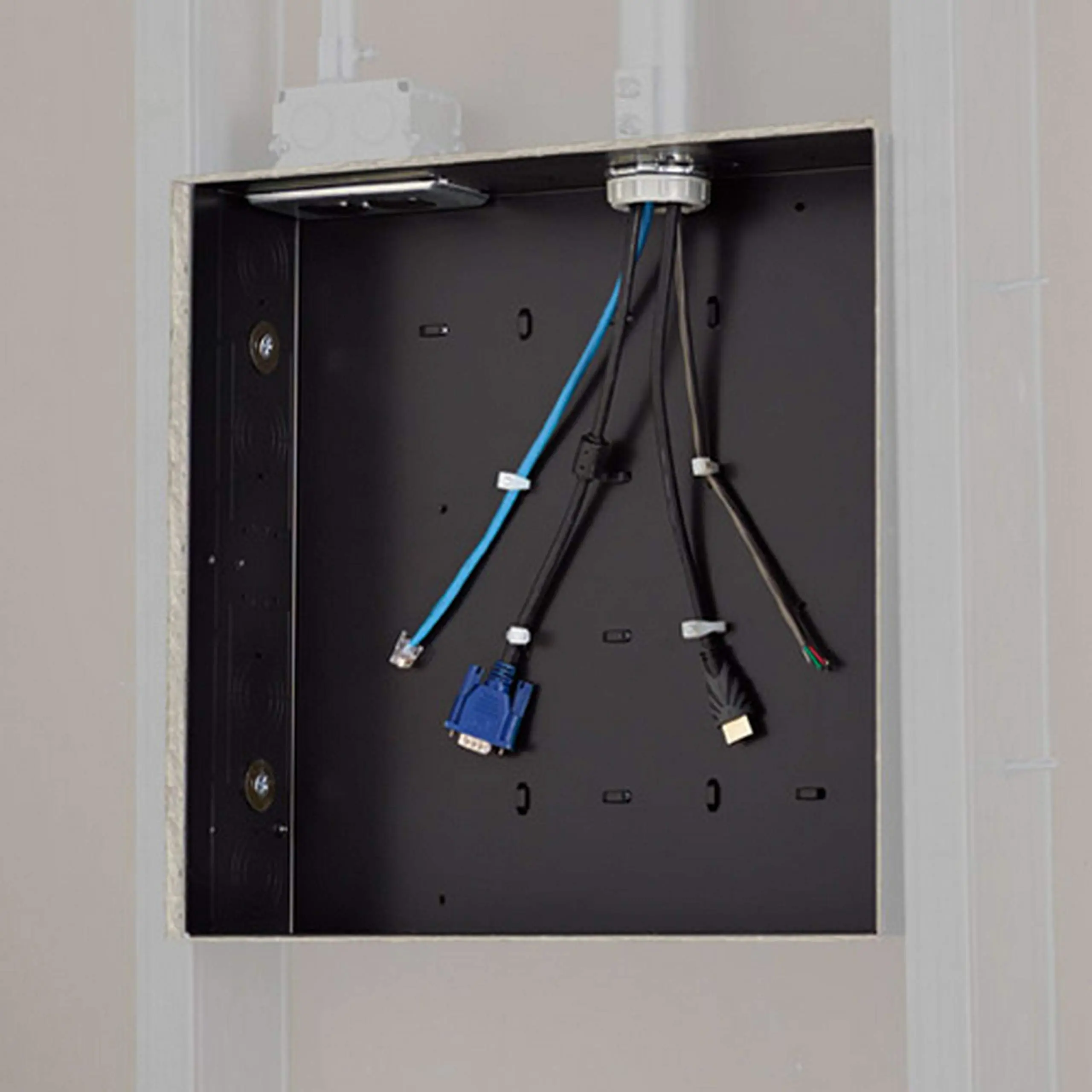 Chief PAC526 Large In-Wall Storage Box, 16 x 16, Black