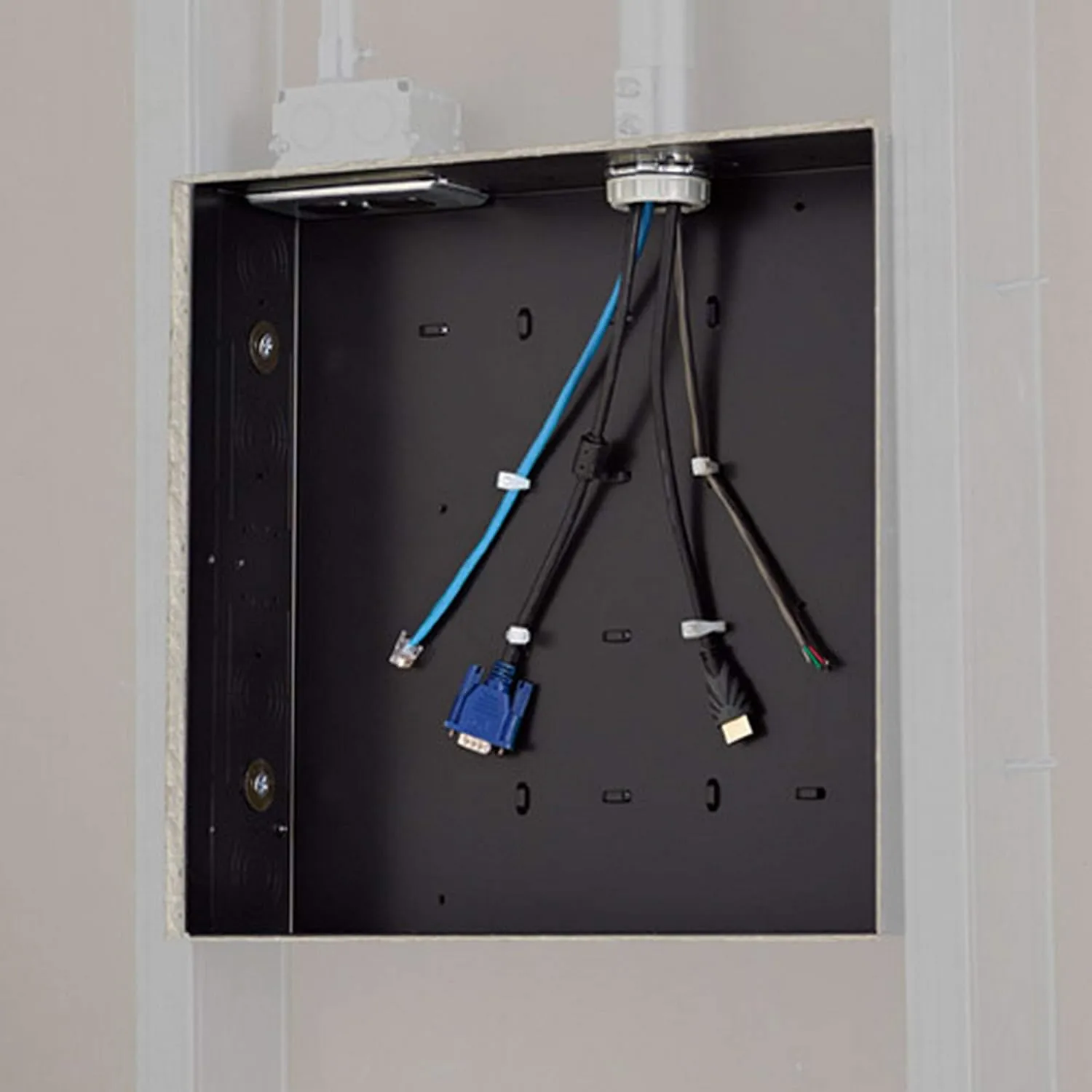 Chief PAC526 Large In-Wall Storage Box, 16 x 16, Black