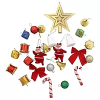 Assorted Christmas Decoration Set of 25 pcs