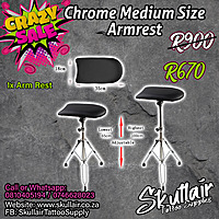 Arm Rest Tripod - Chrome and Leather
