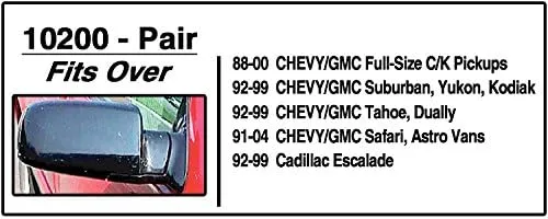 CIPA 10200 Chevrolet/GMC Custom Pair Towing Mirrors