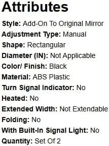 CIPA Mirror Pr Silvr/Sierra 2019–2025, Black (10970)