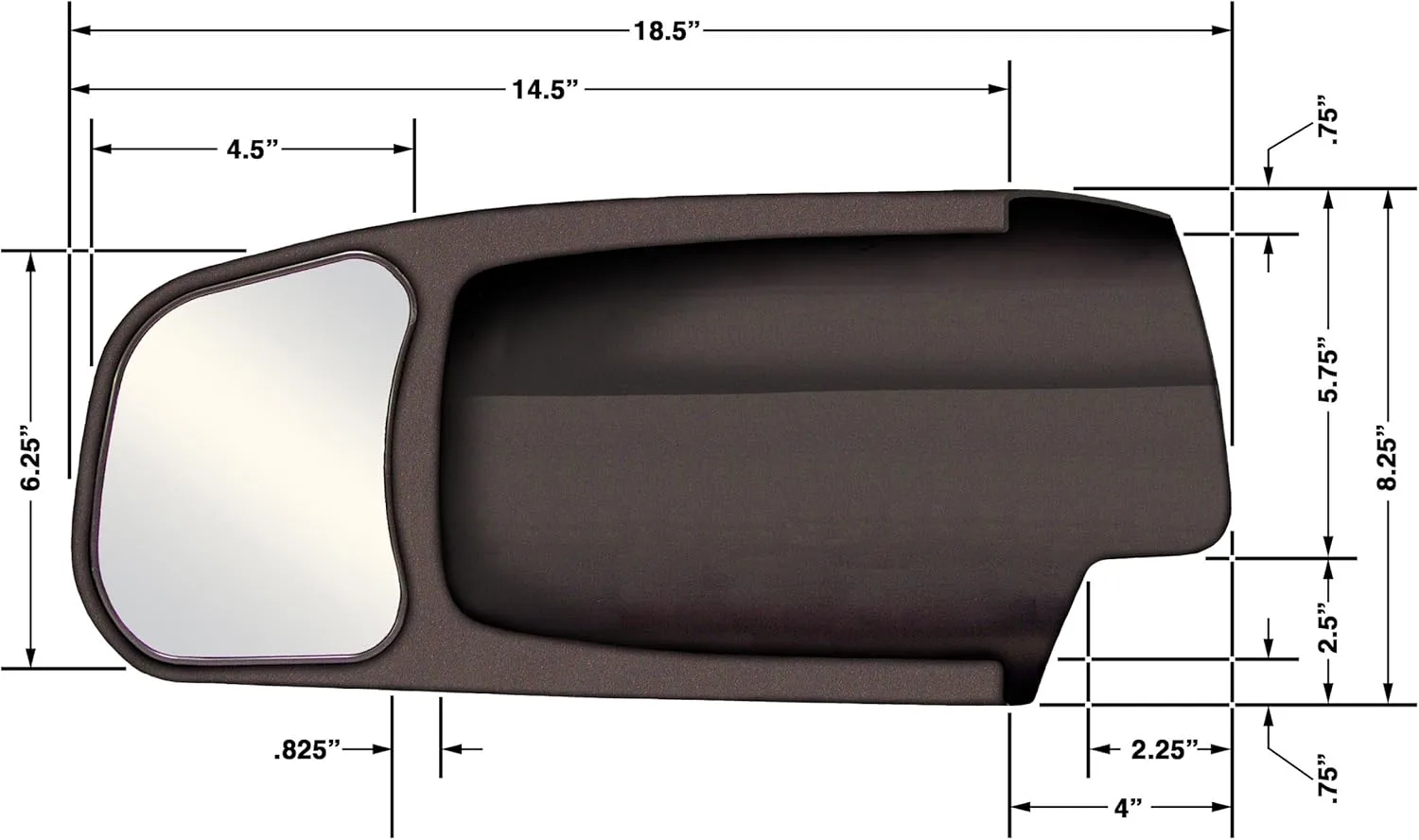 CIPA 11400 Dodge Custom Towing Mirror