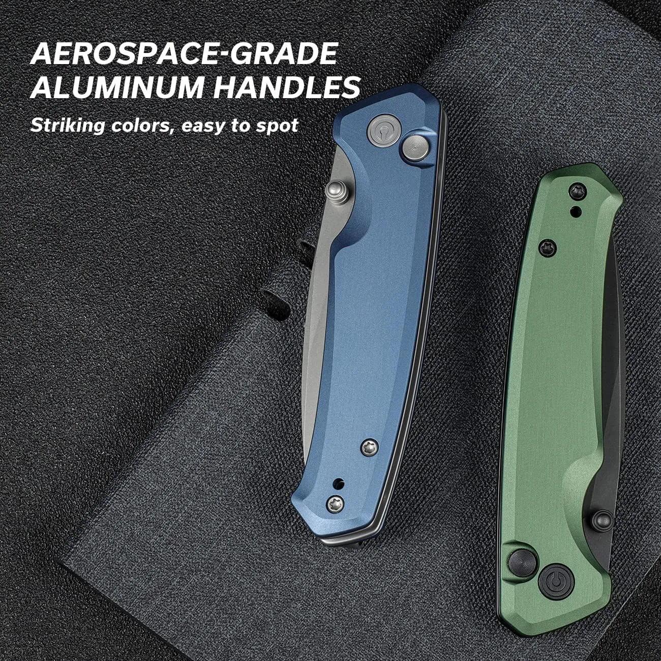CIVIVI Pocket Folding Knife with Button Lock and Thumb Stud Opener, 2.97" Nitro-V Blade Aluminum Handle
