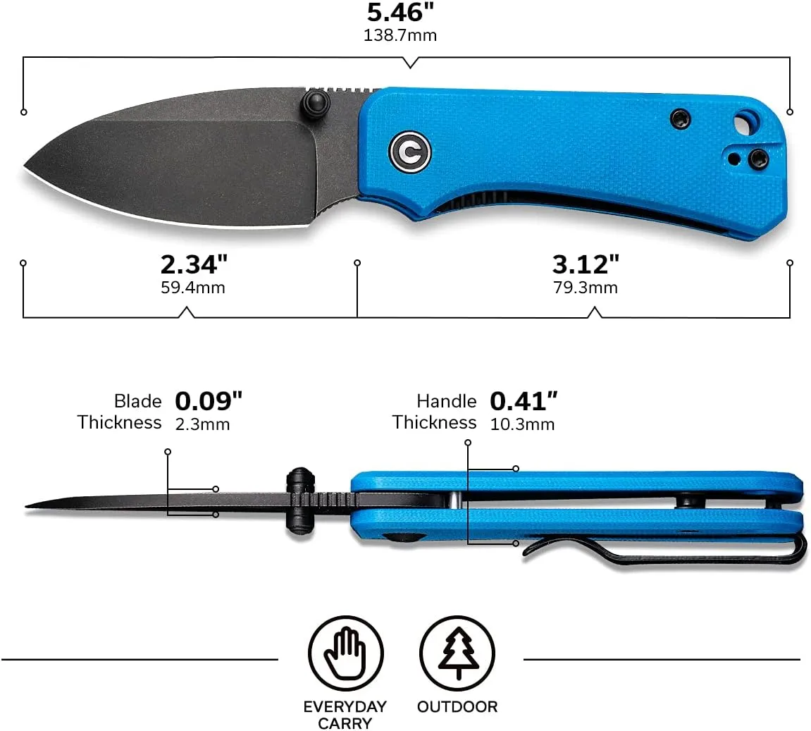 CIVIVI Baby Banter Pocket Folding Knife for EDC, 2.34" Nitro-V Blade