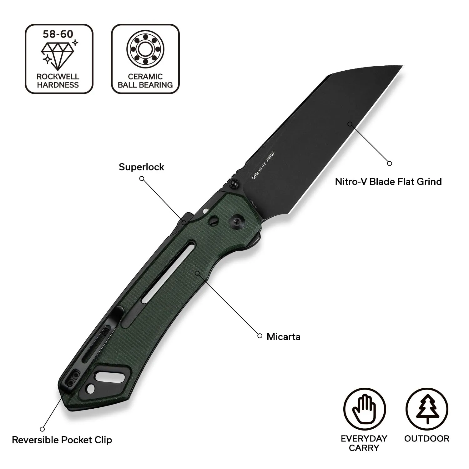CIVIVI Buster FG Superlock Folding Pocket Knife