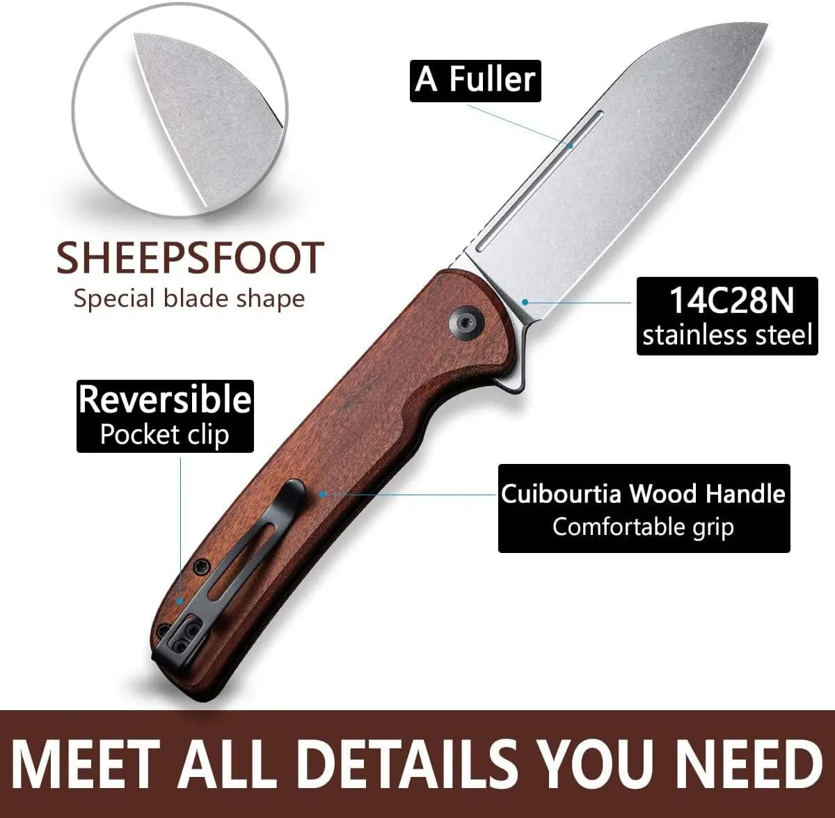 CIVIVI Chevalier Folding Pocket Knife