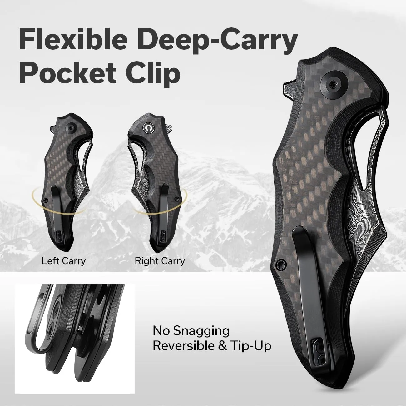 CIVIVI Chiro 3.1" Folding Pocket Knife with Flipper and G10 Handle
