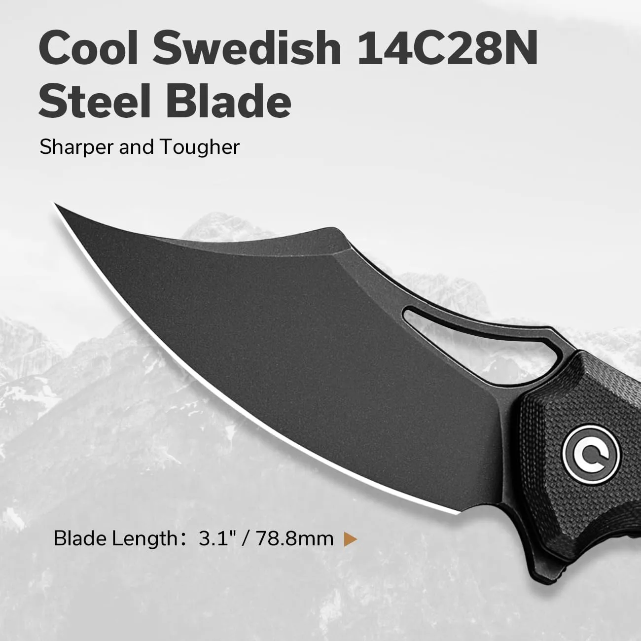 CIVIVI Chiro 3.1" Folding Pocket Knife with Flipper and G10 Handle