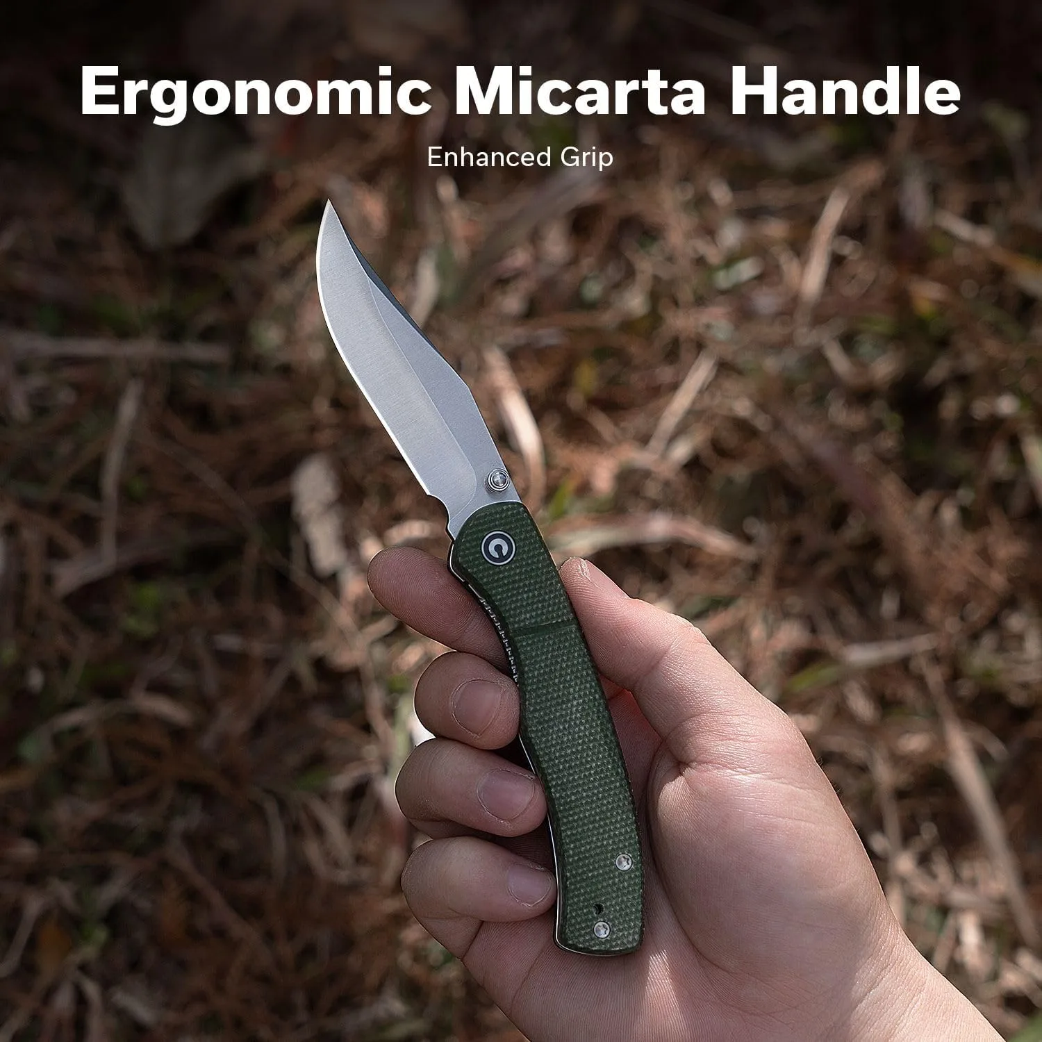 CIVIVI Clingman EDC Pocket Folding Knife, 2.99" Nitro-V, Liner Lock, Titanium Reversible Clip