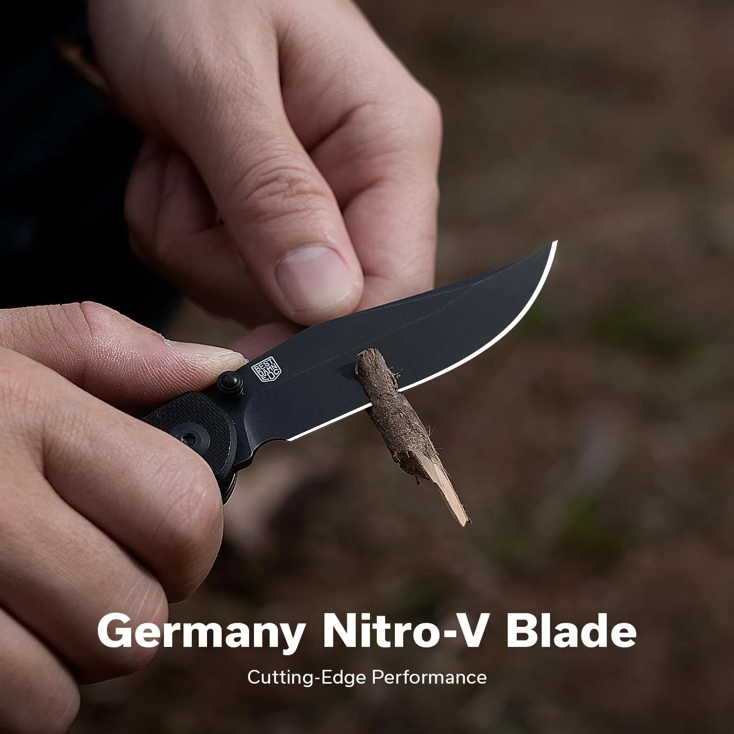 CIVIVI Clingman EDC Pocket Folding Knife, 2.99" Nitro-V, Liner Lock, Titanium Reversible Clip