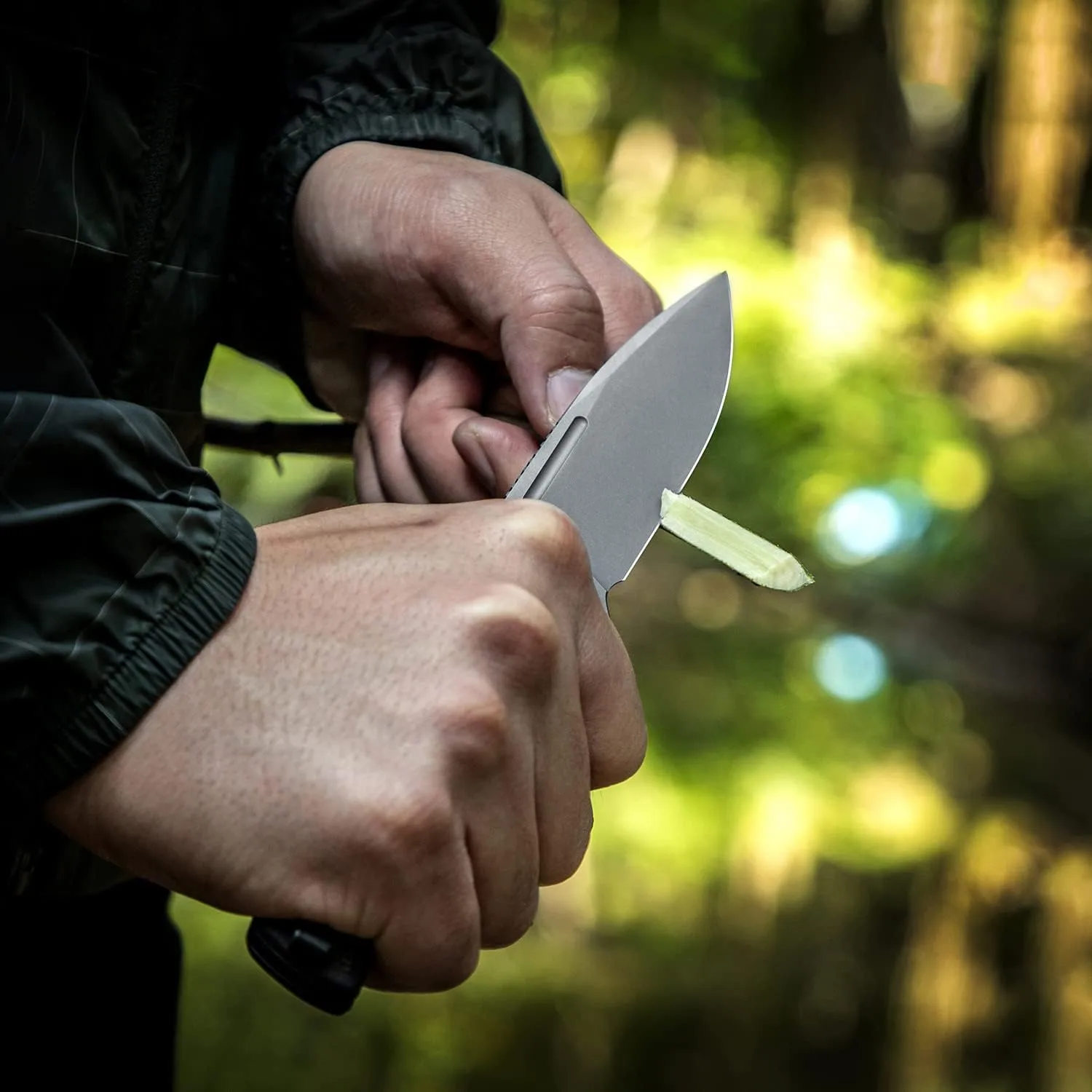 CIVIVI Conspirator Pocket Folding Knife 3.48in Blade, Micarta Handle, Button Lock