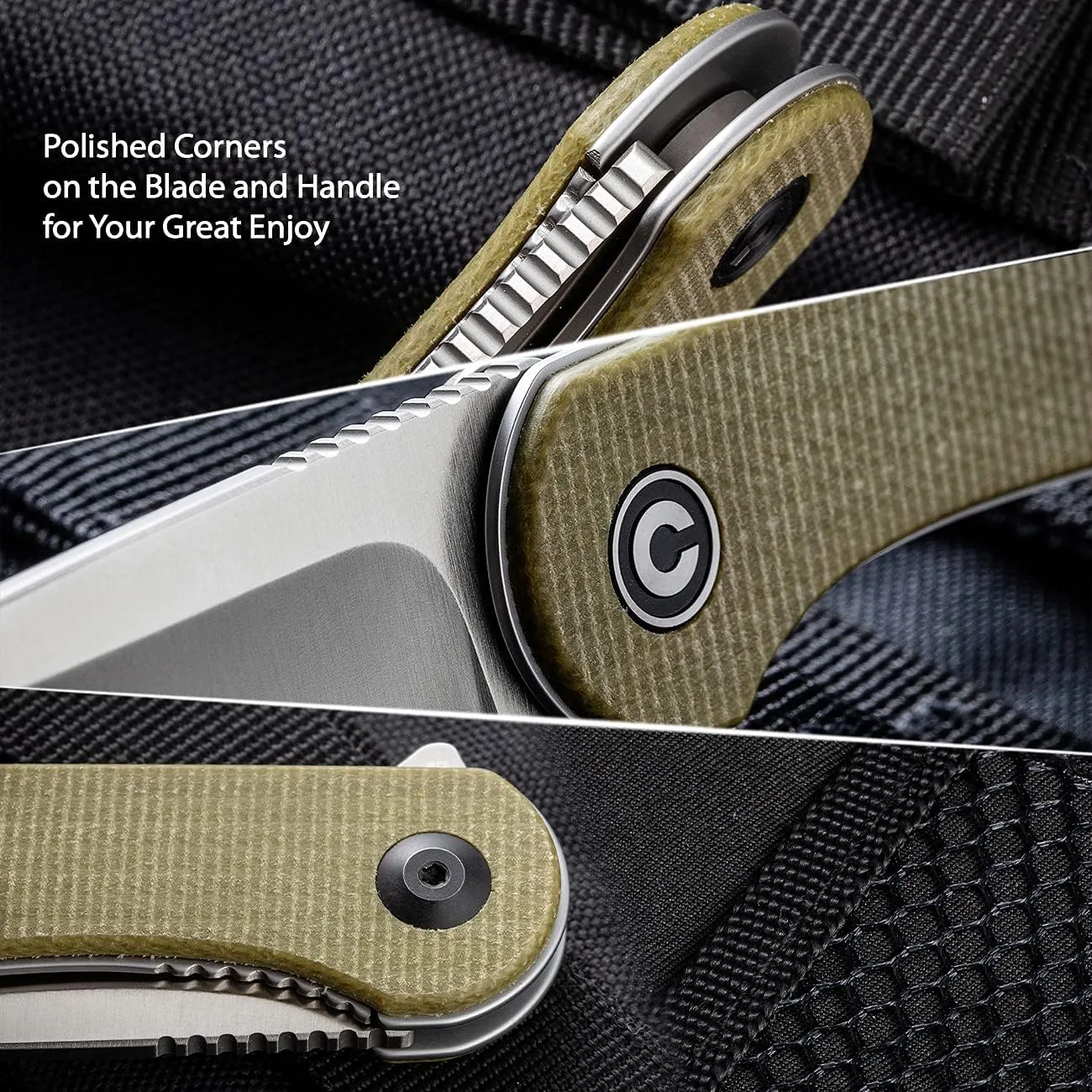 CIVIVI Elementum C907 Pocket Knife Micarta Handle D2 Blade