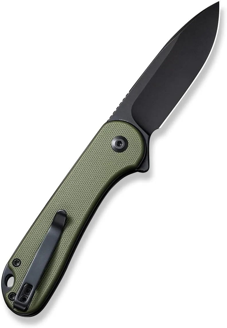 CIVIVI Elementum II Pocket Folding Knife 2.96in Blade Button Lock Deep-Carry Clip