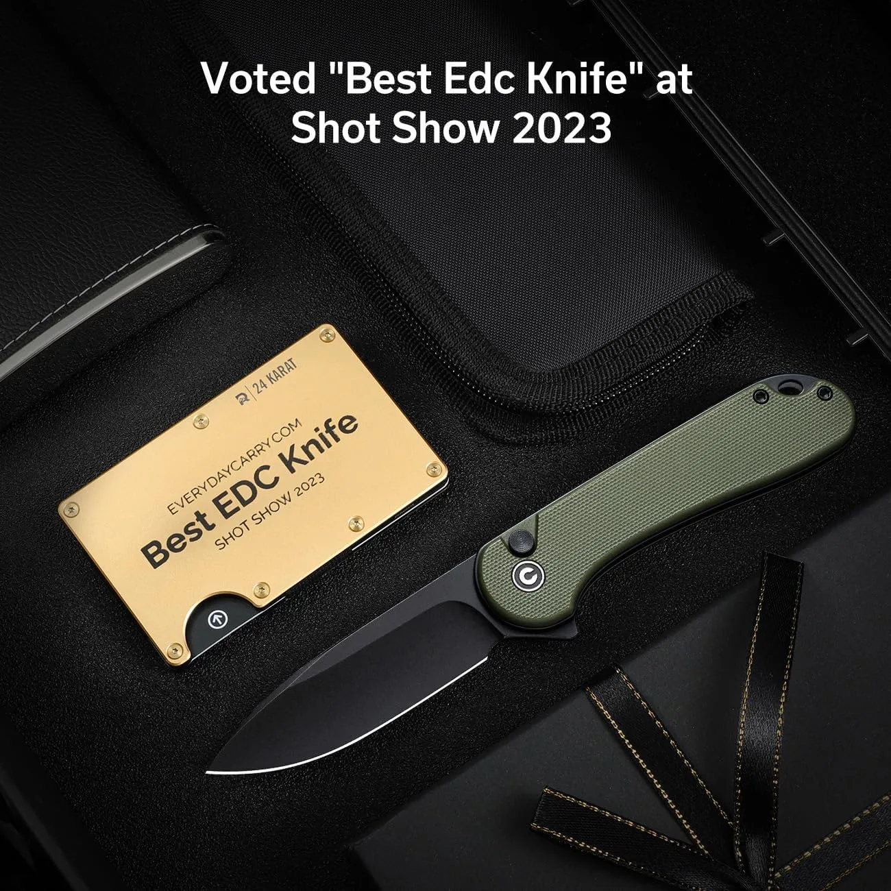 CIVIVI Elementum II Pocket Folding Knife 2.96in Blade Button Lock Deep-Carry Clip