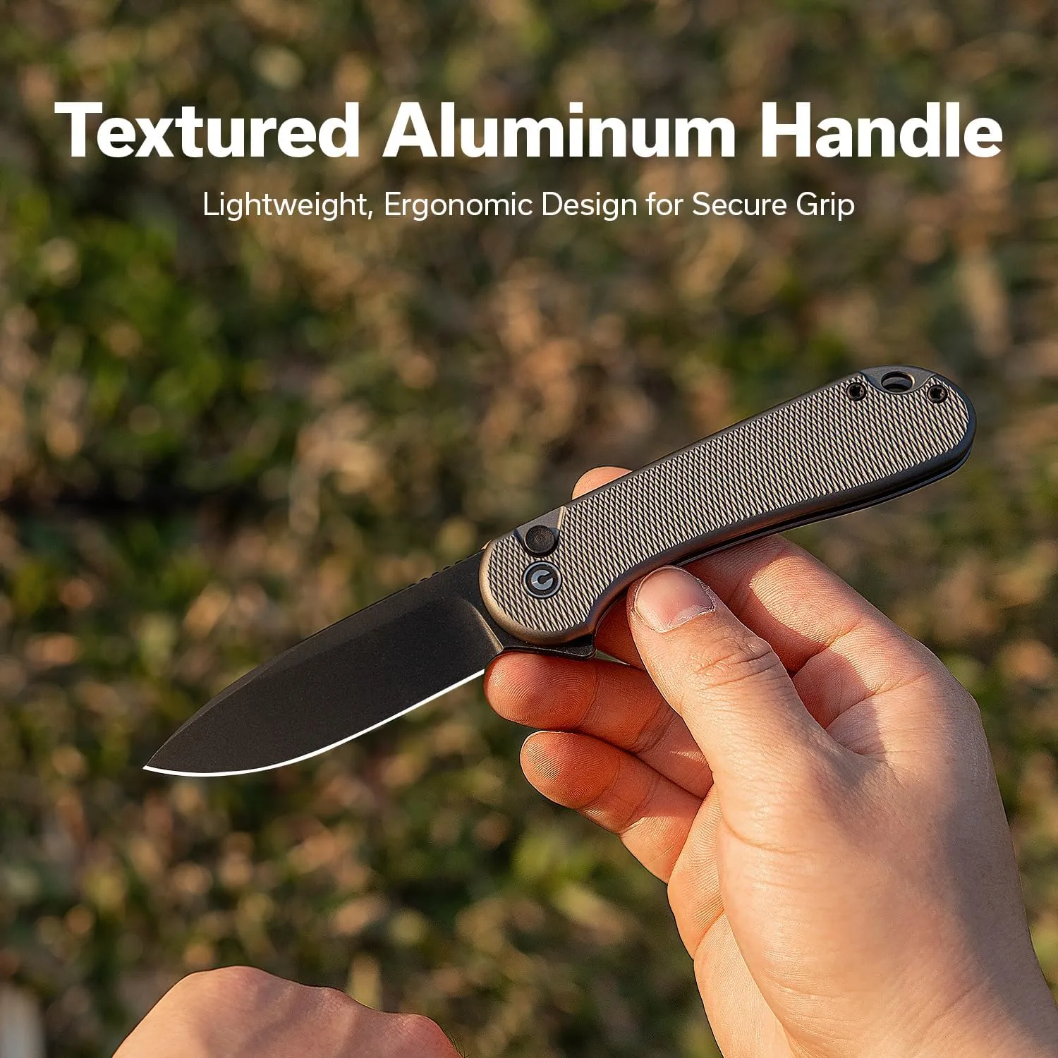 CIVIVI Elementum II Pocket Folding Knife 2.96in Blade Button Lock Deep-Carry Clip