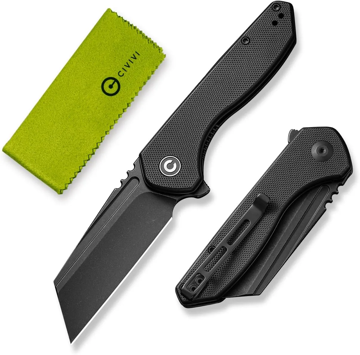 CIVIVI ExOne Folding Pocket Knife, 2.94" Nitro-V Reverse Tanto, G10 Handle